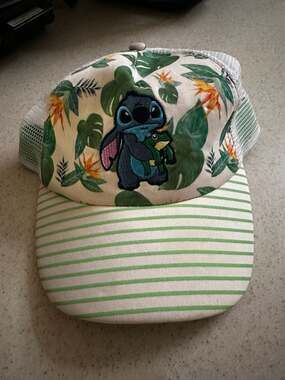 Disney Lilo & Stitch Tropical Frog Floral Trucker Hat